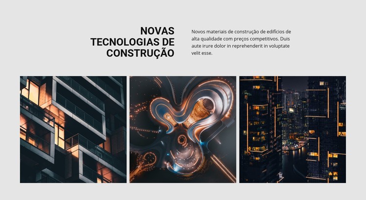 Nova tecnologia de construção Template CSS