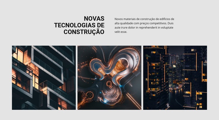 Nova tecnologia de construção Landing Page