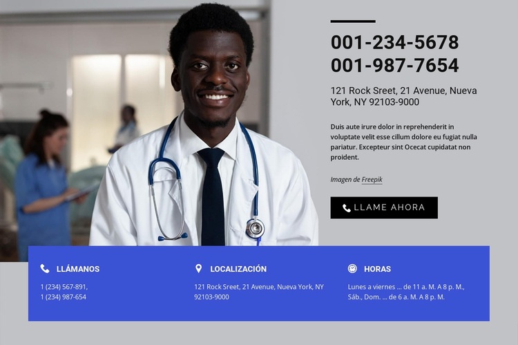 Centro médico cerca de mí Creador de sitios web HTML