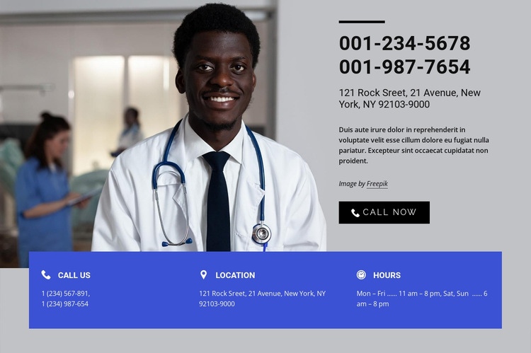 Medical center near me Homepage Design