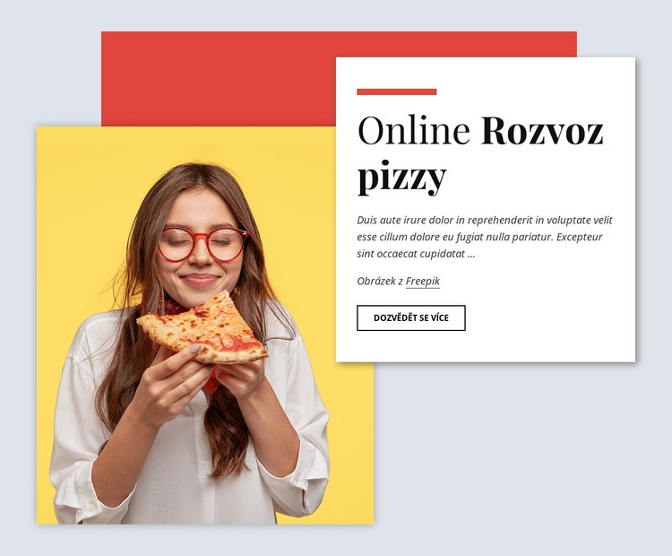 Online rozvoz pizzy Šablona