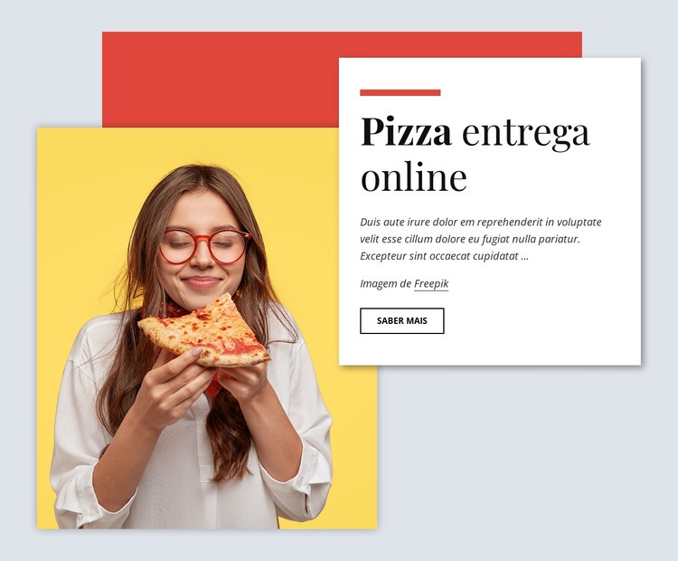 Delivery de pizza online Landing Page
