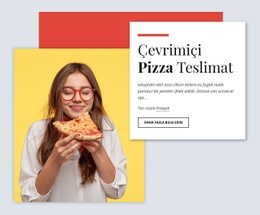 Çevrimiçi Pizza Teslimatı - Açılış Sayfası Tasarımcısı