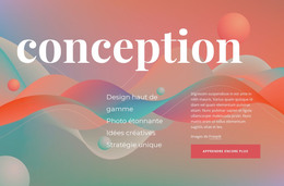Page HTML Pour Conception Créative