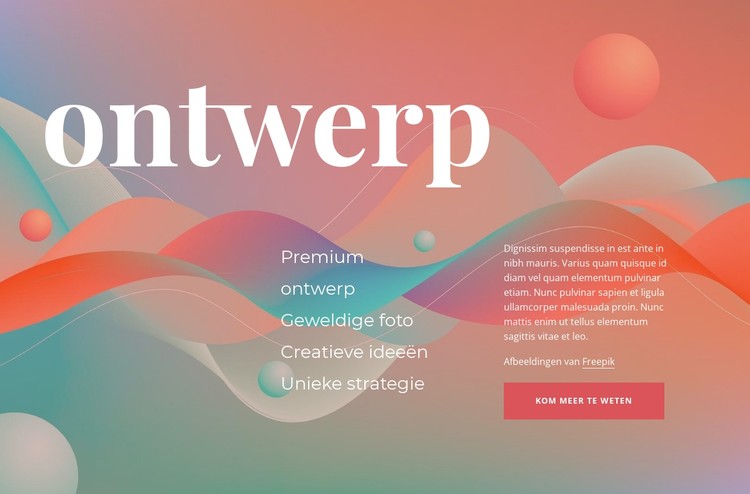 Creatief ontwerpen CSS-sjabloon