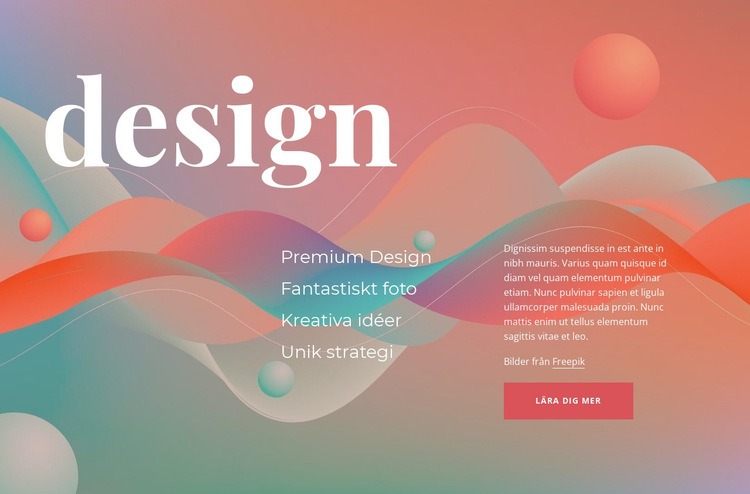 Kreativ design CSS -mall
