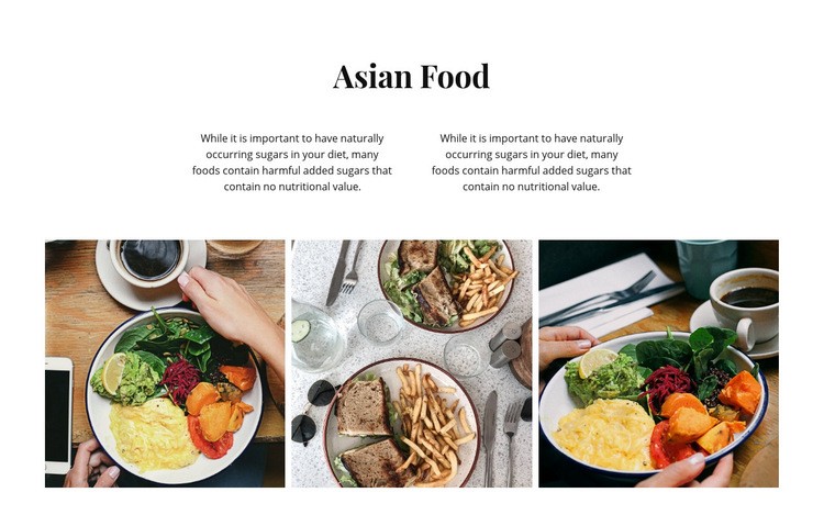 Asian food Elementor Template Alternative