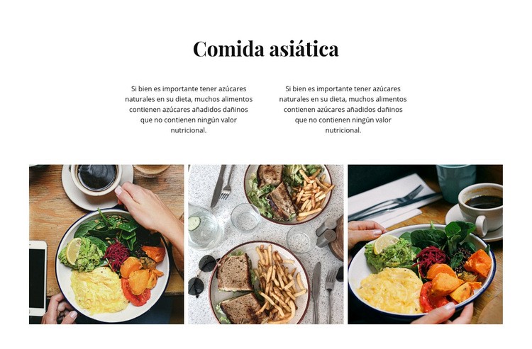 comida asiática Plantilla