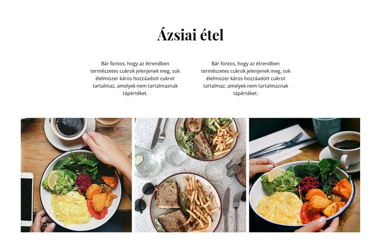 ázsiai étel HTML Sablon