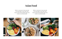 Awesome One Page Template For Asian Food