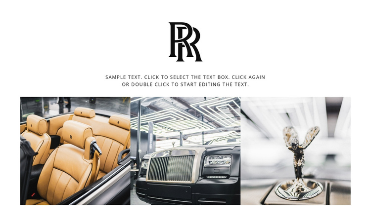 Rolls-Royce cars One Page Template