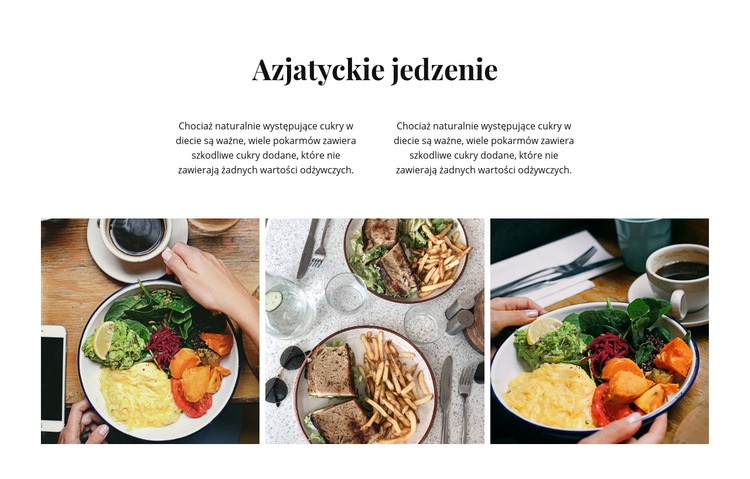 azjatyckie jedzenie Szablon HTML5