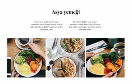 Asya Yemeği Için Harika Tek Sayfalık Şablon