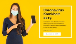 Coronavirus-Krankheit HTML-Vorlage