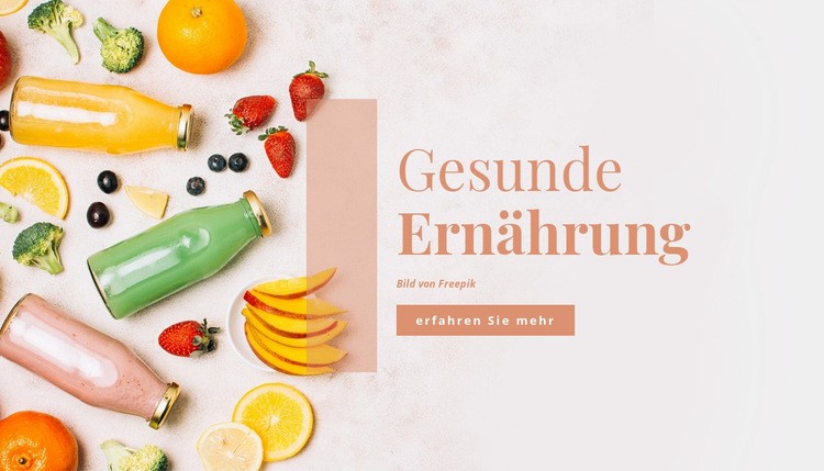 Gesundes Essen Website Builder-Vorlagen