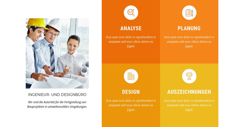 Design Firm Features Website-Vorlage
