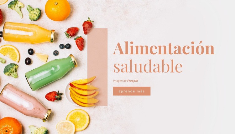 Alimentación saludable Plantillas de creación de sitios web