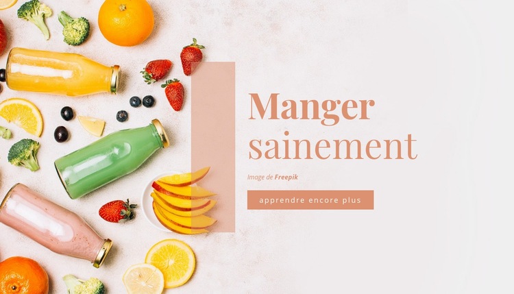 Alimentation saine Conception de site Web