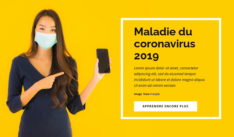 Maladie de coronavirus Modèle HTML