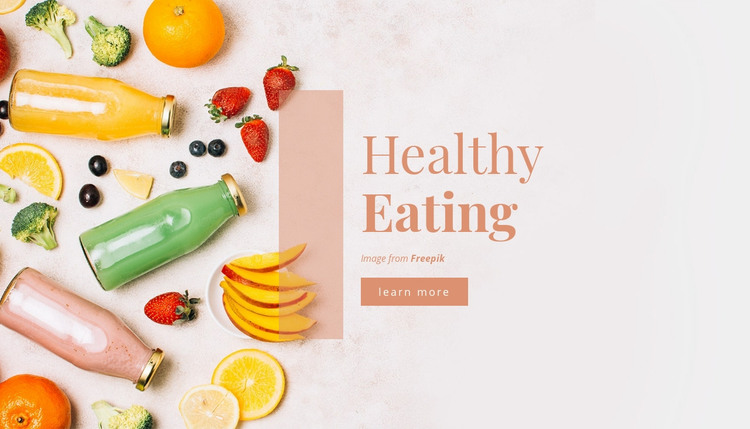 Healthy Eating Homepage Design