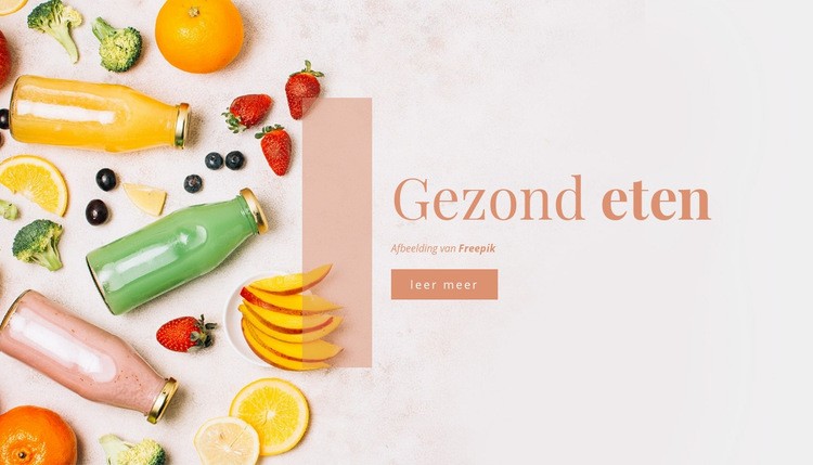 Gezond eten Website mockup