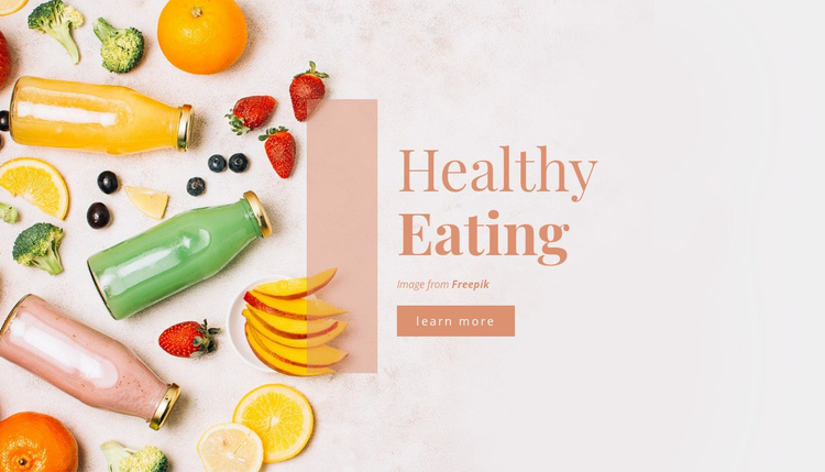 Healthy Eating One Page Template