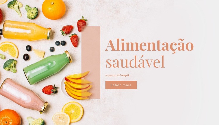 Alimentação saudável Design do site