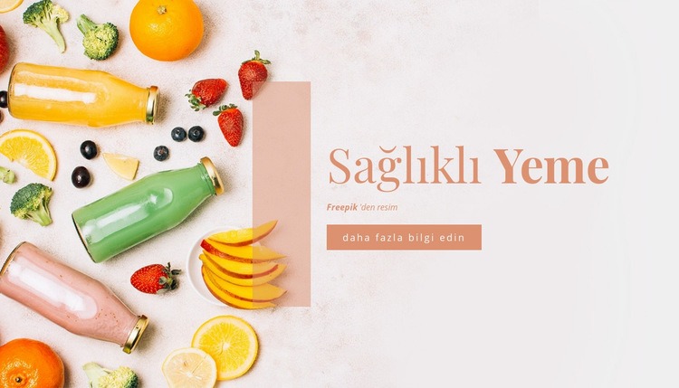 Sağlıklı beslenme Web sitesi tasarımı