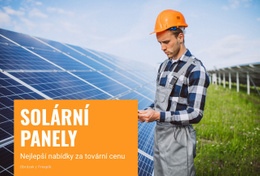 Solární Panely - Šablona Pro Přidání Prvků Na Stránku