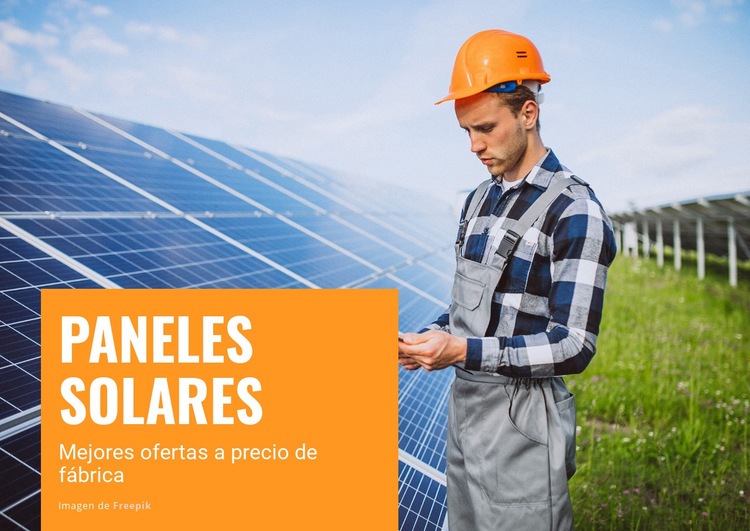 Paneles solares Plantillas de creación de sitios web