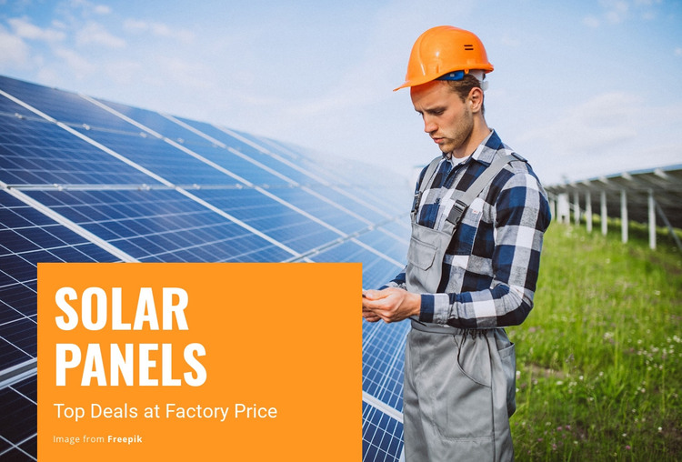 Solar Panels Homepage Design