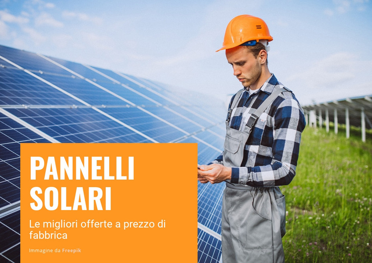 Pannelli solari Tema WordPress