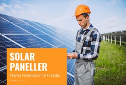 Solar Paneller - Açılış Sayfasını Sürükleyip Bırakın