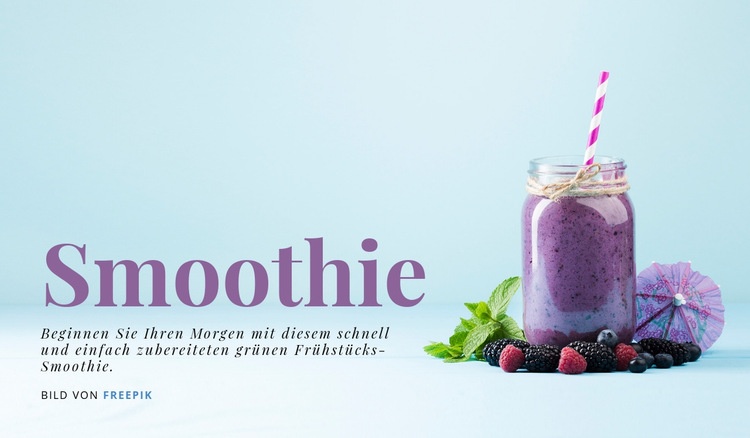 Frühstücks-Smoothie HTML Website Builder