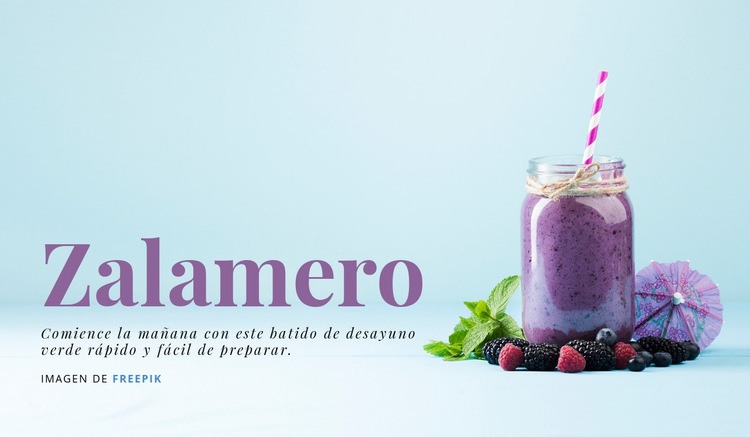 Batido de desayuno Plantilla de una página