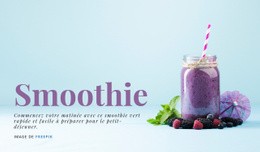 Smoothie Du Petit Déjeuner : Modèle D'Une Page Facile À Utiliser
