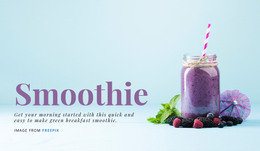 Responsive HTML For Breakfast Smoothie