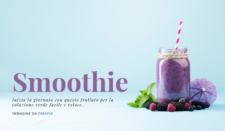 Frullato di prima colazione Costruttore di siti web HTML