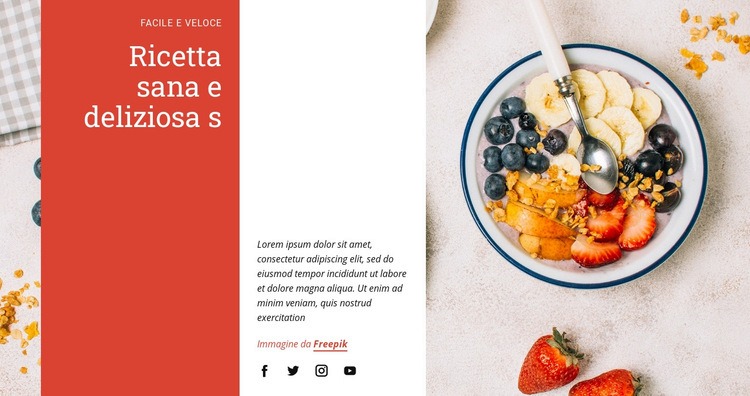 Ricetta Deliziosa Sana Modelli di Website Builder