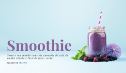 Smoothie De Café Da Manhã - Bela Página De Destino
