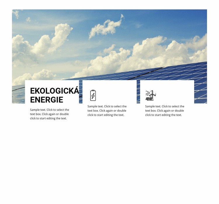 Ekologická energie Šablona webové stránky