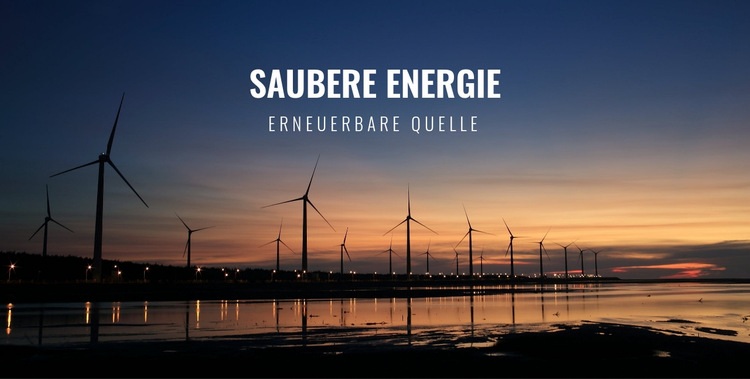 Saubere Energie Website Builder-Vorlagen