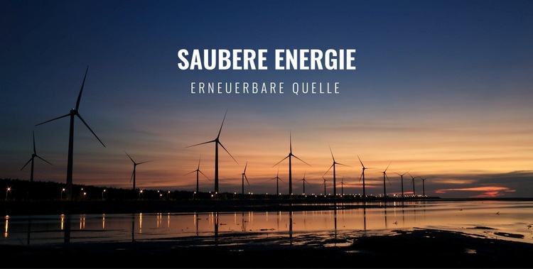 Saubere Energie Website-Modell