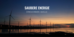 Saubere Energie – Fertiges Website-Design