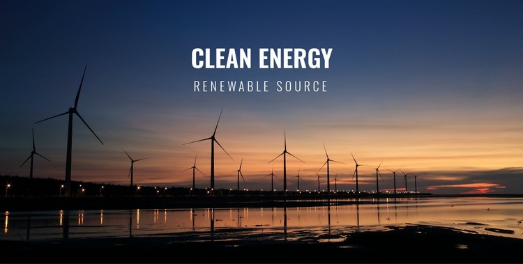 Clean energy Elementor Template Alternative