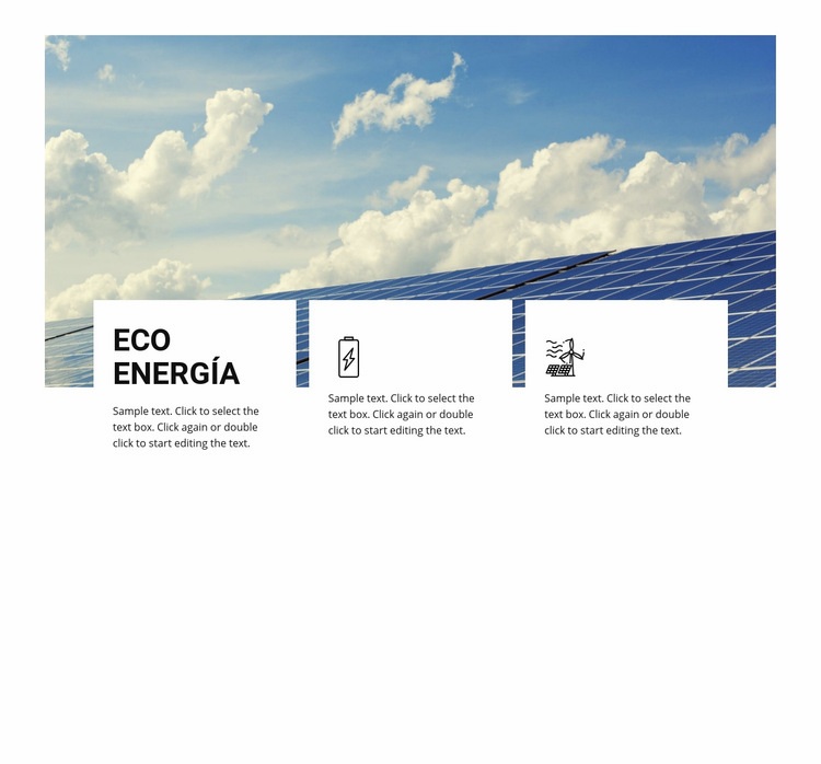 Energía ecológica Plantillas de creación de sitios web