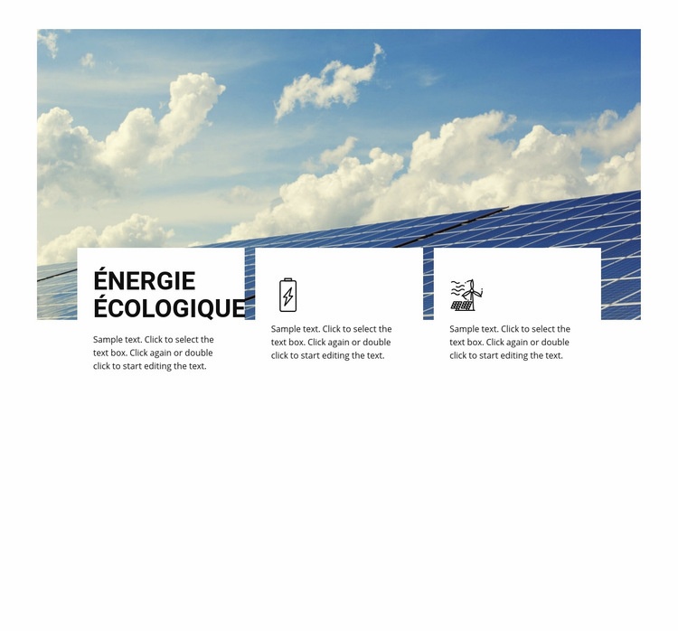 Énergie écologique Conception de site Web
