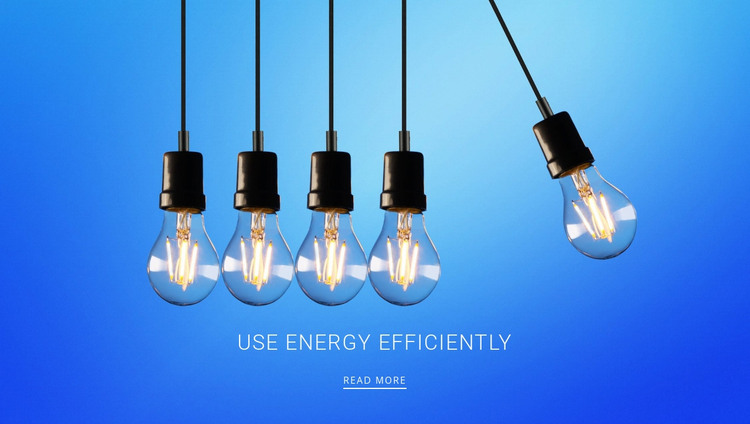 How to save energy Homepage Design