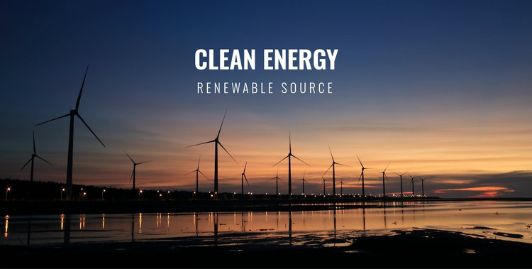 Clean energy Homepage Design