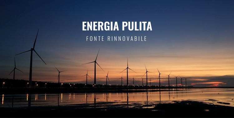 Energia pulita Costruttore di siti web HTML